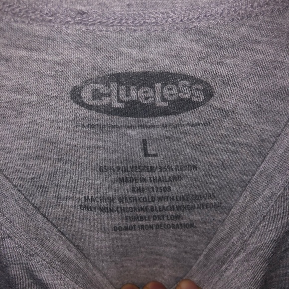 Clueless Gray Loose Fit Graphic Tee - Picture 4 of 5